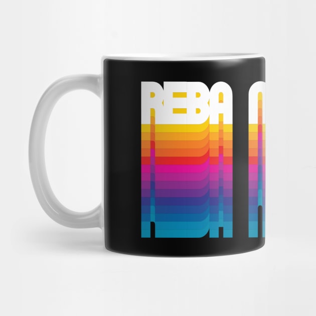 Retro Reba Proud Personalized Name Gift Retro Rainbow Style by Time Travel Style